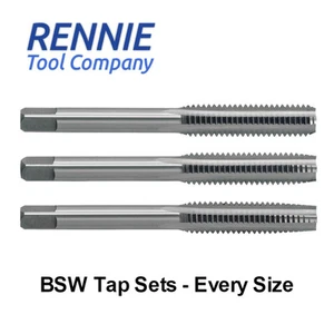 HSS BSW Hand/Machine Tap Sets. Every Size. Sets Of 3. British Standard Whitworth - Picture 1 of 1