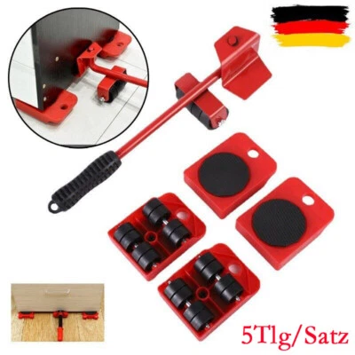Möbelheber Möbeltransport Möbelrollen 5tlg Transport Set Umzughelfer Möbelrücker - Bild 1 von 4