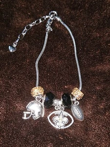 New Orleans Saints NFL Football Motiv Perlen Bettelarmband - Bild 1 von 1