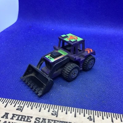 老式 1976 年火柴盒编号 29 拖拉机铲紫色/蓝色 — 第 1/4 张图片