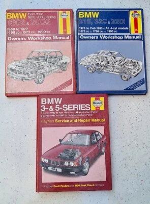 Haynes Manuals BMW 1602  2002 - 1959 to 1977 316 320 i 3 series & 5 series 80/90 - Image 1 of 4