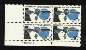 10 CENT MARINER 10 SCOTT # 1557 BLOQUE DE PLACAS DE 4 MNH 1975 - Imagen 1 de 1