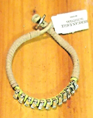 Nuevo Brazalete Brazalete AMERICAN EAGLE Transparente DIAGUILA PEDRERÍA Marrón Claro Verde Lima Foto 1 de 2