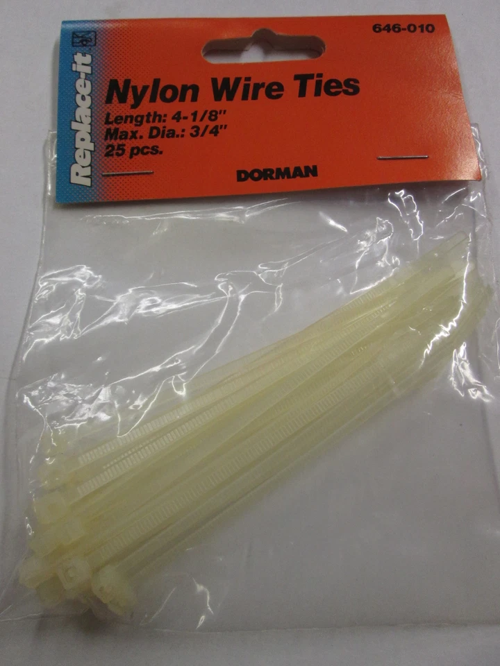 Corbatas de alambre de nailon universales Dorman Products de 4-1/8"" - Paquete de 25 Foto 1 de 2
