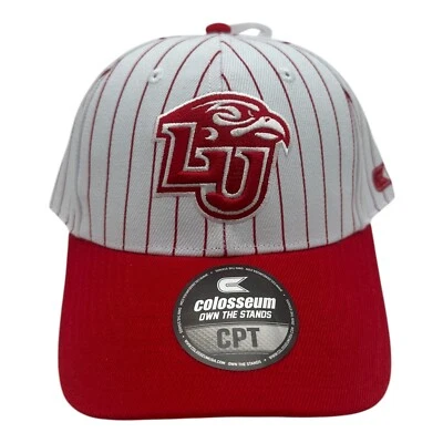 Colosseum Liberty Flames Hat Cap Snapback Red White Jonah Pinstripe NCAA - Image 1 of 4