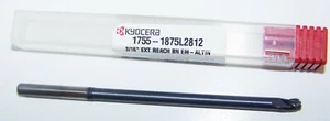 3/16" (.1875") CARBIDE 3 FLUTE END MILL, BALL END XXL KYOCERA 1755-1875L2812 - Picture 1 of 1