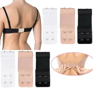 6 Pc Elastic Bra Extenders Womens Soft Extension Strap Adjustable 2 Hooks 2 Rows - Picture 1 of 1