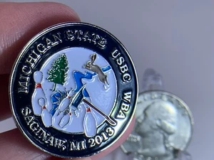 Bowling Award MI Saginaw USBC 2013 WBA Vintage Tack Pin T-1209 - Picture 1 of 1