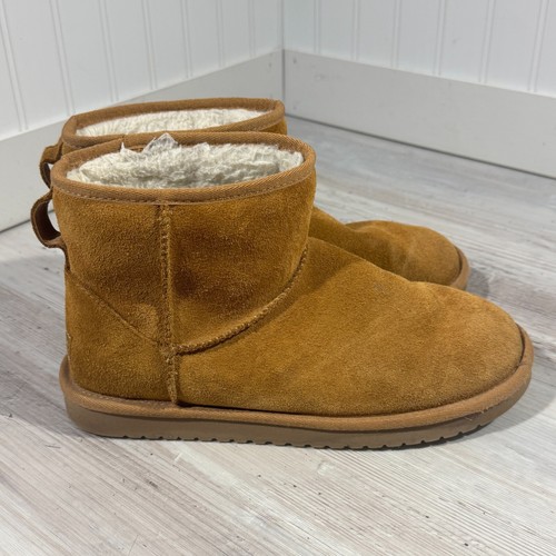 Stivali invernali Koolaburra by UGG donna taglia 8 marrone scamosciato fodera pelliccia sintetica 1114851