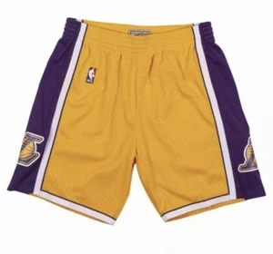 Mitchell & Ness Gold/Purple NBA Los Angeles Lakers 09 Swingman Shorts Sz M NEW - Picture 1 of 3