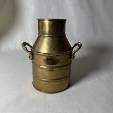 Old Vintage Brass Metal Milk Can 6" Decor Storage  Made In India Kitchen Farm