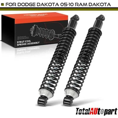 Conjunto completo de 2 piezas de puntal y resorte helicoidal para Dodge Ram Dakota 3,7 L 4,7 L trasero Foto 1 de 4