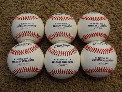 6 Rawlings Official AMERICAN ASSOCIATION Baseballs~BRAND NEW! Cover