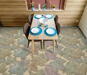 3D Colored Leaves 5083 Floor WallPaper Murals Wall Print Decal AJ WALL Fay - Picture 1 of 5