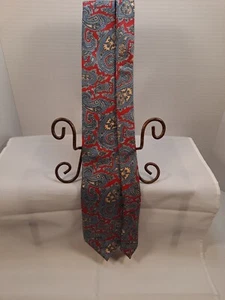 Corbata de seda con estampado de cachemira roja de Wembley para hombre - Imagen 1 de 6