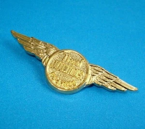 Thai Airways JUNIOR HOSTESS Pilot Badge Wing Airline Pin Vintage Gold Tone METAL - Picture 1 of 4