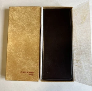 Etui 4 cigares LONGCHAMP années 1960 en cuir box marron (4) - Imagen 1 de 3