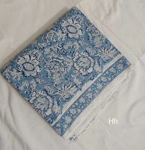 Indische Handarbeit Blumen Hand Blockdruck Laufen Baumwolle Voile Stoff Meterware - Bild 1 von 7