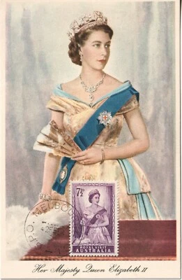 Maxi/Máxima Tarjeta Realeza Reina Isabel II Australia Foto 1 de 2