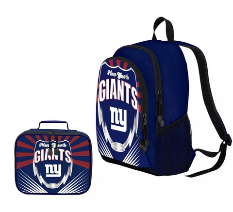 NEW YORK GIANTS Kids Backpack & Lunch Box 2 Piece Set NY NFL Boys Girls NWT Cover