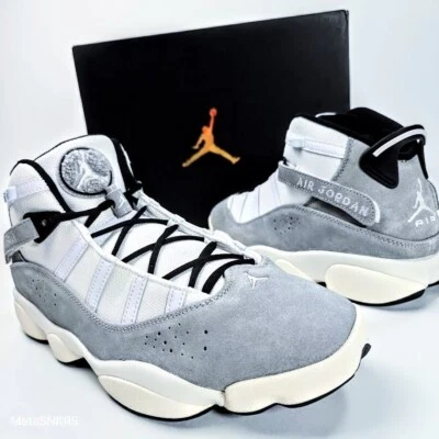 Air Jordan US 12.5 Men's Sail/White/Black/Grey Nike Retro 6 Rings FJ4650 077 NIB - Image 1 of 4