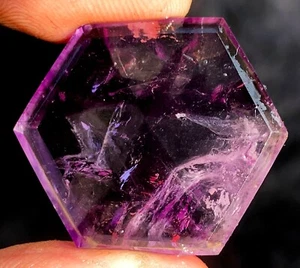 43CT WOW!  Boutique Natural Trapiche Star Super Seven Amatista Espécimen ie2949 - Imagen 1 de 15