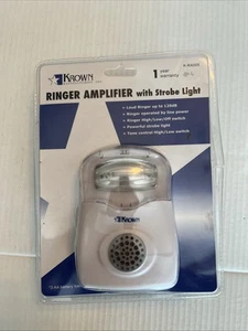 Telephone Ringer Amplifier Strobe Light 120 Db Krown Model K-RA005 New - Zdjęcie 1 z 4