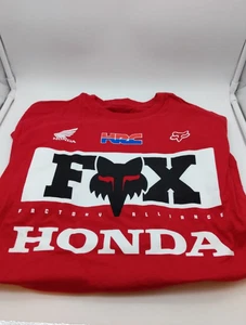 Fox Racing Women's Honda Wing SS T-Shirt Size Large Flame Red 29004-122-L - Picture 1 of 4