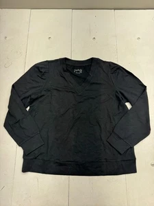 Any Body Solid Black Basic Casual Long Sleeve Shirt Womens Size Large - Picture 1 of 6