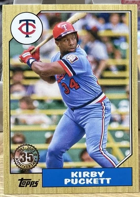2022 Topps Series 1 Kirby Puckett T87-40 1987 35th Anniversary Minnesota Twins - Image 1 of 2