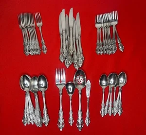 Oneida Renoir Pembrooke Stainless Silverware Flatware Set 52 Pieces - Picture 1 of 22