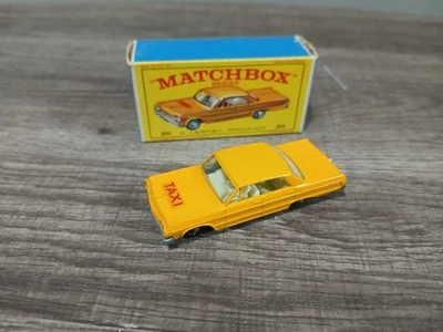 Rare Vintage Matchbox Lesney No 20 Chevy Impala Taxi Cab with Original Box! - Image 1 of 4