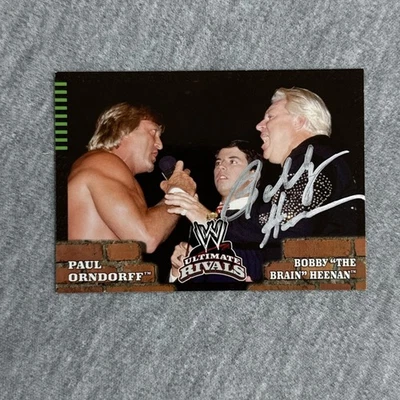2008 Topps WWE Ultimate Rivals #75 Paul Orndorff Bobby Heenan Signed IP Auto - Image 1 of 2