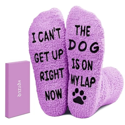 Regalos de Navidad para Mujeres Mamá Abuela Maestra Esposa Amantes de los Perros, Divertido Deslizamiento Difuso Foto 1 de 4