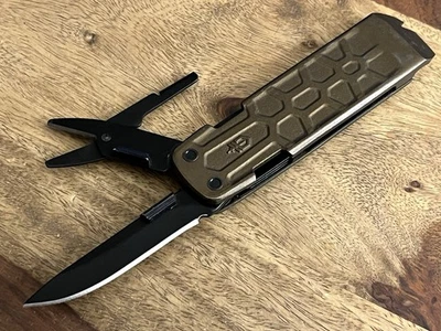 Gerber Lockdown Slim Pry Multitool Pocket Knife Scissors Cap Lifter Drivers - Image 1 of 4