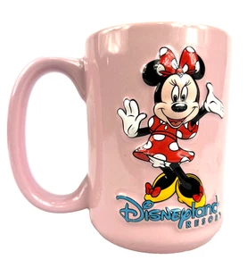 DISNEYLAND RESORT Pink Minnie Mouse Mug Blue Inside 4.5 In x 3.25 In x 2.75 In - Picture 1 of 6