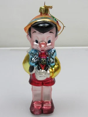 Vintage 6" Blown Glass Pinocchio Christmas Ornament Disney Jiminy Cricket - Image 1 of 4