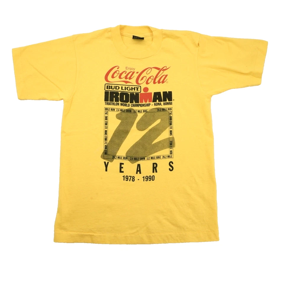 Camiseta vintage Coca-Cola Bud Light Ironman 1978-1990 Foto 1 de 4