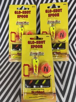 Northland Aparejos de Pesca Glo Shot Cuchara 1/8oz Super-Glo Melonball (Lote de 3) Foto 1 de 2