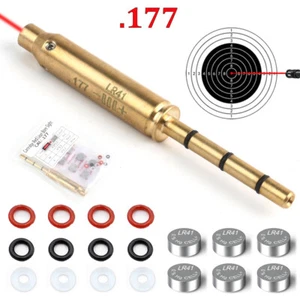 .177cal Red Laser Bore Sight End Barrel Laser Bore Sight Boresighter 6 Batteries - Picture 1 of 18