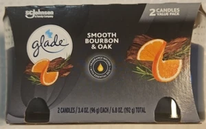 Glade Candle Jar, Air Freshener, Smooth Bourban & Oak, 3.4 oz, 2 pack - Picture 1 of 5