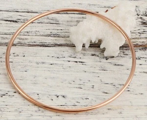 Bracciale Acciaio Inox Braccialetti Bracciali Oro Rosa Liscio 6,5 CM Dia stB01RG UK - Foto 1 di 2