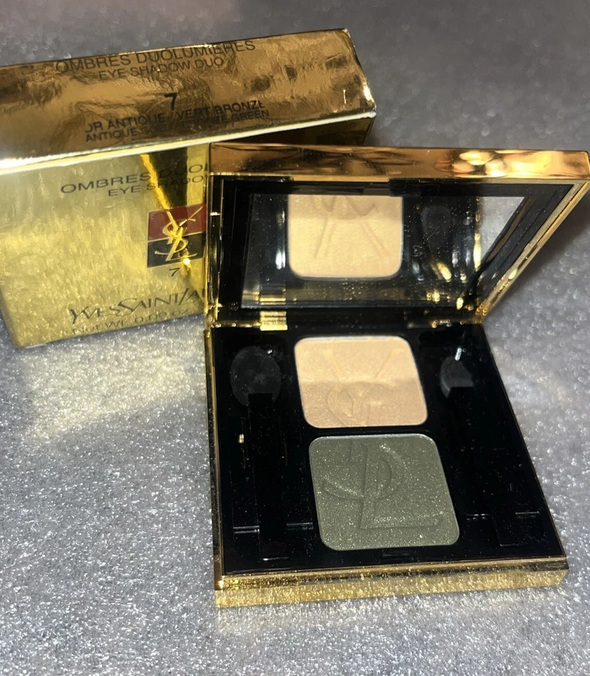 YSL Eye Shadow Duo # 7 Antique Gold  & Bronze Green. Full Size - Image 1 of 1