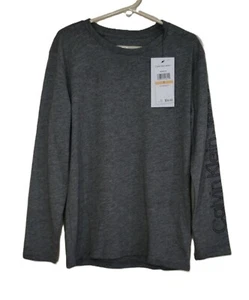 Camisa Jeans Calvin Klein Niños Talla 7 Gris Manga Larga Cuello Redondo Suave Cómoda - Imagen 1 de 7