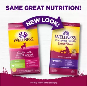 Wellness Complete Health Small Breed Dry Dog Food, Turkey & Oatmeal, 12 lb - Picture 1 of 8