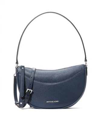 Michael Kors Dover Medium Pebbled Leather Half Moon Crossbody Bag $448 - Image 1 of 3