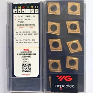 YG-1 10 x CCMT120408-UG YG801 CCMT432 CNC insertos de carburo giratorio reemplazar VP15TF - Imagen 1 de 1