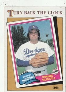 FREE SHIPPING-MINT-1986 (DODGERS) Topps #401 Fernando Valenzuela TURN BACK CLOCK - Picture 1 of 1