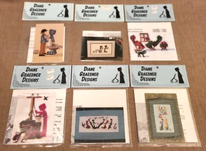 Lot of 6 Different Diane Graebner Amish Cross Stitch Patterns / Charts - Picture 1 of 7