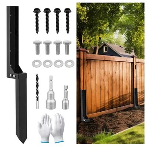 Fence Post Repair Stakes Kit - Heavy Duty Steel Wooden Fence Post Repair Brac... - Picture 1 of 8